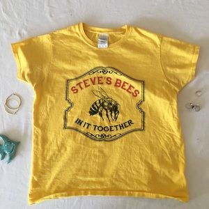 Bright and warm toned yellow Steve’s bees shirt